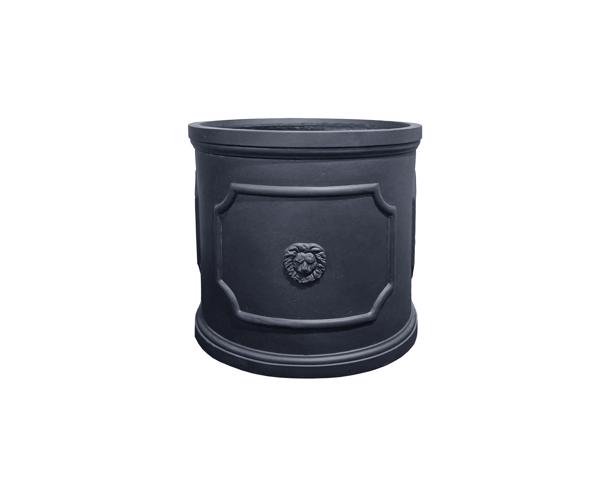Clayfibre Lion Head Cylinder Planter - Grey